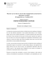 Declaration of Switzerland for Working Session 3