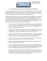 Access to Justice for Victims of Torture in the National Security Context