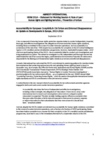 Accountability for European Complicity in CIA Torture and Enforced Disappearance: An Update on Developments in Europe, 2013-2014