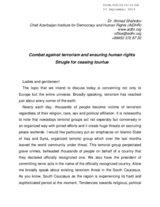 Combat against terrorism and ensuring human rights, Strugle for ceasing tourtue