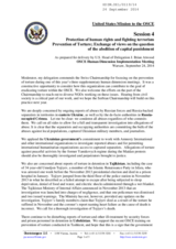 Statement by United States of America: Protection of human rights and fighting terrorism
Prevention of Torture; Exchange of views on the question of the abolition of capital punishment