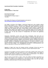 Statement by Arya Eurasia Public Foundation, Kazakhstan, Working Session 4