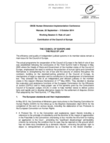 Contribution by Council of Europe for the Working Session 5