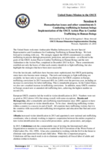 United States of America Statement for Working Session 6