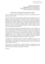 Right of reply by the delegation of the Republic of Azerbaijan