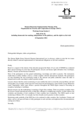 Statement by Human Rights House Foundation