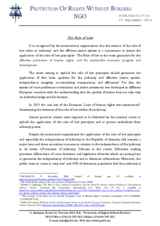 The rule of law and independency of judiciary in the Republic of Armenia