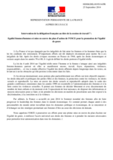 Speech by the French delegation on Working Session 7