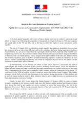 Speech by the French delegation on Working Session 7