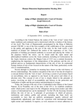 Ukraine. Rule of Law