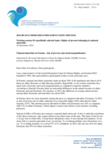 National minorities in Estonia: risk of poverty and social marginalisation