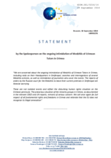 Statement by the Spokesperson on the ongoing intimidation of Medzhlis of Crimean Tatars in Crimea