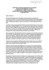 Statement by the Delegation of Canada Working Session 9