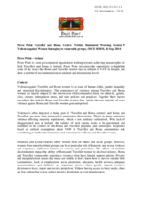 Pavee Point Traveller and Roma Centre- Written Statement: Working Session 9 Violence against Women belonging to vulnerable groups