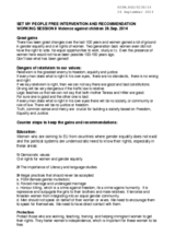 Set My People Free Intervention and Recommendation