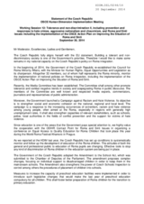 Statement of the Czech Republic at the OSCE Human Dimension Implementation Meeting