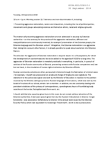 Report from NGO Russian School in Estonia