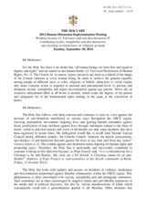 Holy See intervention at working session 13