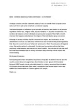 Statement from United Kingdom