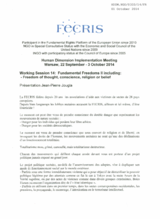 Statement from FECRIS