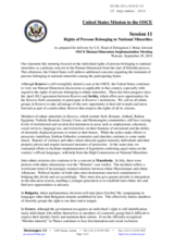 Statement by United States of America