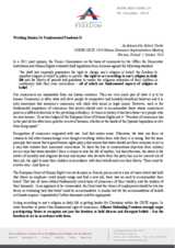 Statement for Working Session 14: Fundamental Freedoms II