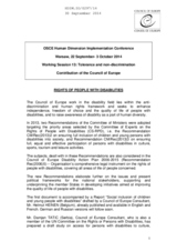 RIGHTS OF PEOPLE WITH DISABILITIES