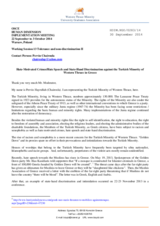 Hate-Motivated Crimes/Hate Speech and State-Hand Discrimination against the Turkish Minority of Western Thrace in Greece