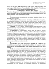 Speech by the Head of the Department of the human rights protection and legal support of the Ministry of Internal affairs of the Republic of Uzbekistan, I.T.Turgunov