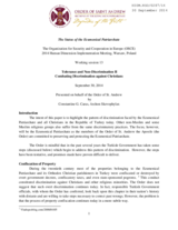 Discrimination- Suffered by Ecumenical Patriarchate