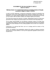 STATEMENT BY THE DELEGATION OF GREECE- RIGHT OF REPLY