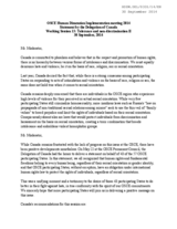 Statement from Canada