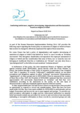 Combating intolerance, negative stereotyping, stigmatization and discrimination based on religion or belief-
Report on France OSCE 2014