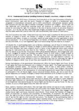 Fundamental freedoms including freedom of thought, conscience, religion or belief