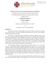 Statement on Religious Freedom from the Ecumenical Patriarchate