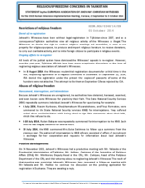 RELIGIOUS FREEDOM CONCERNS IN TAJIKISTAN