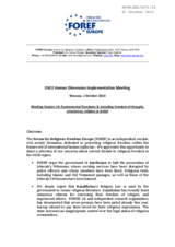 Statement from FOREF Europe