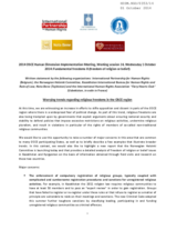 Worrying trends regarding religious freedoms in the OSCE region