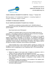 STATEMENT BY MAGDALENA KORZEKWA, POLISH CAMPAIGNS MANAGER OF FOUNDATION CITIZENGO