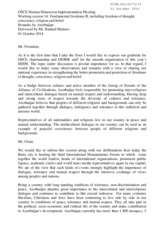 Remarks by Azerbaijan