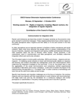 Contribution of the Council of Europe