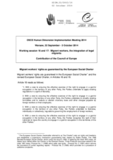 Contribution of the Council of Europe