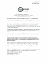 The importance of sexual and reproductive health rights in the context of human rights education