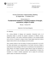 Statement of the Swiss Delegation