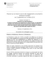 Statement of the Swiss Delegation