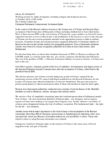 Oral statement of the Ombudsman of Ukraine