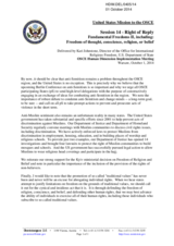 Right of Reply by the United States