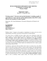 Rapporteur's Report for Working Session 7