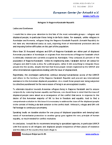 Refugees in Nagorno Karabakh Republic