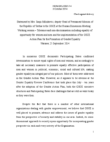 Statement by Deputy Head of Mission, Mrs. Sanja Milinkovic